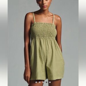 Anthropologie pilcro smocked romper